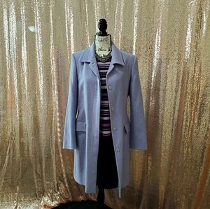Periwinkle 3/4 Length Wool Coat